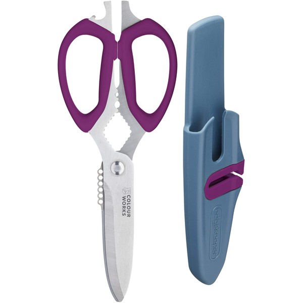 Colourworks 10 in 1 Multifunction Kitchen Scissors with Built-In Edgekeeper