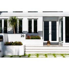 nanlyiau House Number 5in/12.5cm Black House Number Black Door Number Stainless Steel House Numbers Made of solid 304 Stainless Steel Floating Appearance(black 5in0)