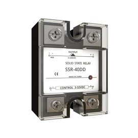 MAKERELE SSR-40DD DC to DC Input 3-32VDC to Output 5-220VDC 40A Single Phase Solid State Relay Module ，Solid State Relay 40A