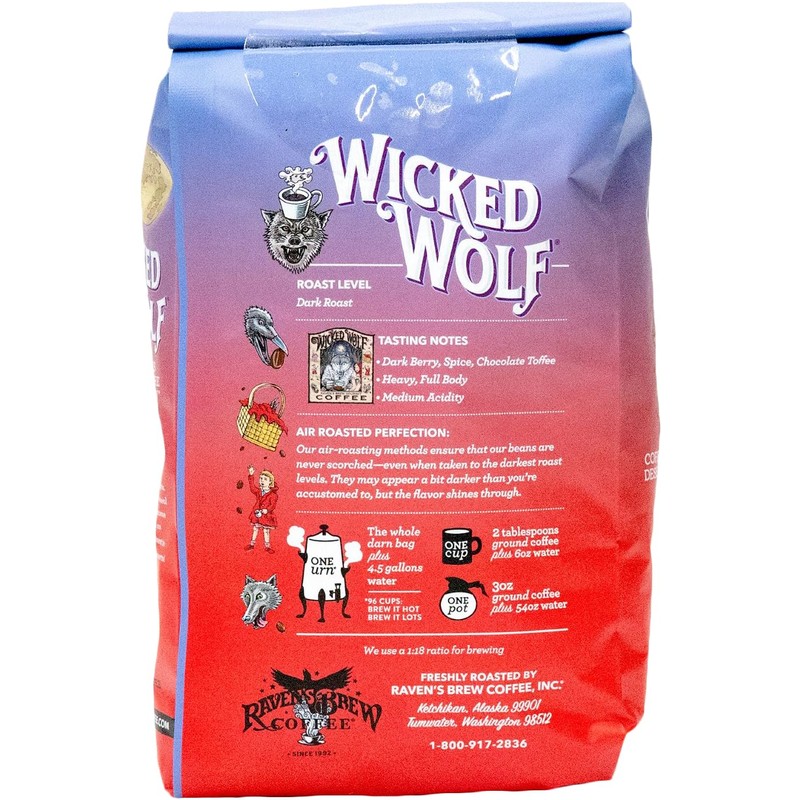 Raven's Brew Coffee Full Bodied Coffee Dark Roast Ground -