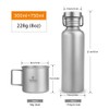 TOMSHOO 550ml Full Titanium Water Bottle with Extra Plastic Lid