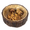GoCraft Mango Wood Decorative Bowl with Tree Bark Medium 7.5"