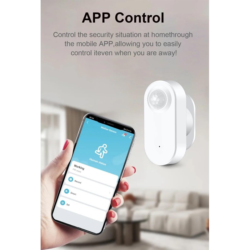 Haozee Smart Motion Sensor, Zigbee PIR Motion Sensor with Illuminance