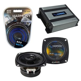 Harmony Audio Compatible with Toyota MR2 1985-1986 Factory Speaker Replacement Harmony Bundle R4 & HA-A400.4 Amplifier