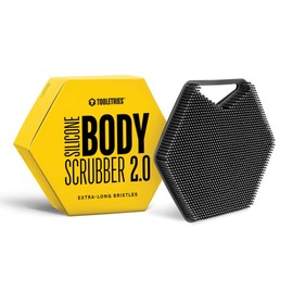TOOLETRIES - Limpiador corporal de silicona 2.0, alternativa de lufa, carbón vegetal  Limpiador de ducha exfoliante suave que es de secado rápido,... 