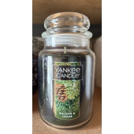 Yankee Candle Large 22-Ounce Jar Candle, Balsam & Cedar
