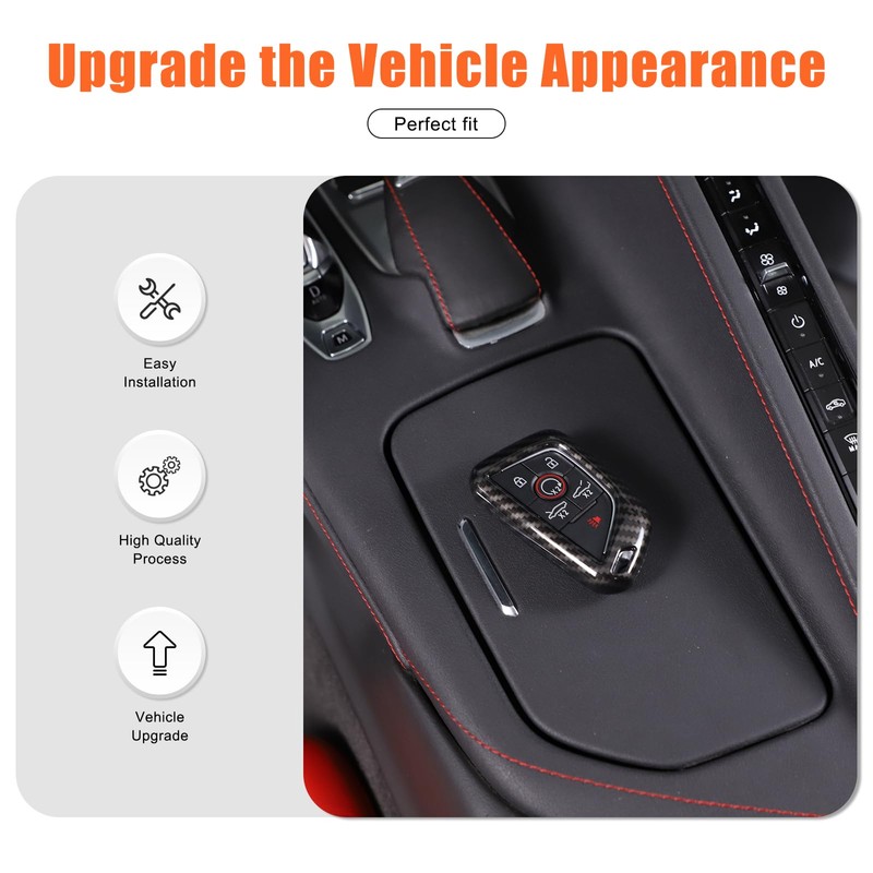 Suetlcoity Key Fob Shell Cover Compatible with Corvette C8 2020-2024