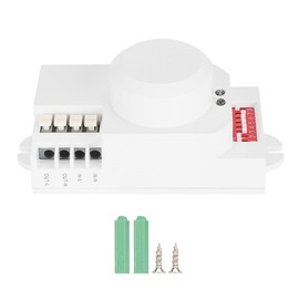 Smart 5.8GHz Microwave Radar Sensor Dial Adjustable Light Dip-Switch Indoor Body Motion Detector
