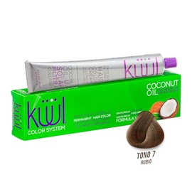 KÜÜL Color System Tono 7 Tinte Permanente Color Brillo Hidratación 90 ml | Con aceite de coco, filtro UV y colágeno. Prolonga la intensidad del color;