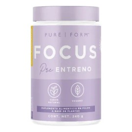 Suplemento Alimenticio Pre Entreno Focus 240g Pure Form Sabor: Guava Mango