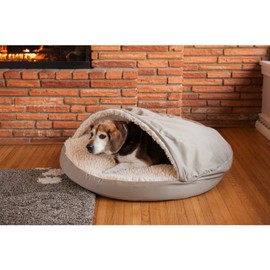 Snoozer Orthopedic Cozy Cave Pet Bed, Large, Khaki