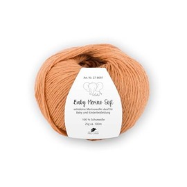 Pro Lana Baby Merino Soft 25 g Unparalleled Wellbeing and a Delicate Feeling on Baby Skin, Colour: 023 - Fox