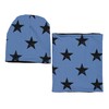 TupTam Childrens' Slouchy Beanie and Loop Scarf Set, Stars Black/Jeans,