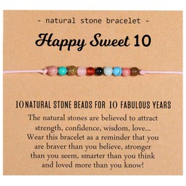 TEVOP 10th Birthday Gifts for Girls, Bead Bracelet 10th Birthday Bracelet Gifts for Teenage Girls, Special Gifts for 10 Year Olds Girls