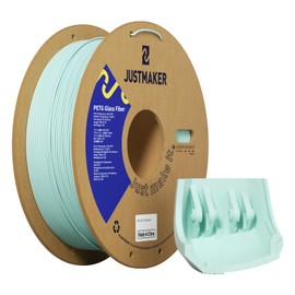 JUSTMAKER PETG Glass Fiber 3D Printer Filament, Updated Stronger Impact Resistance, Dimensional Accuracy +/-0.03mm, 1.75mm, 1kg, Sky Blue