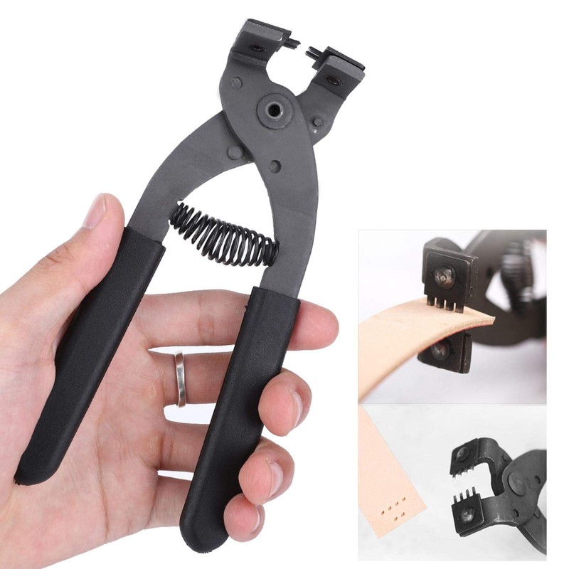 Cikonielf Leather Hole Punch Tool Leather Chisel 4 mm Silent