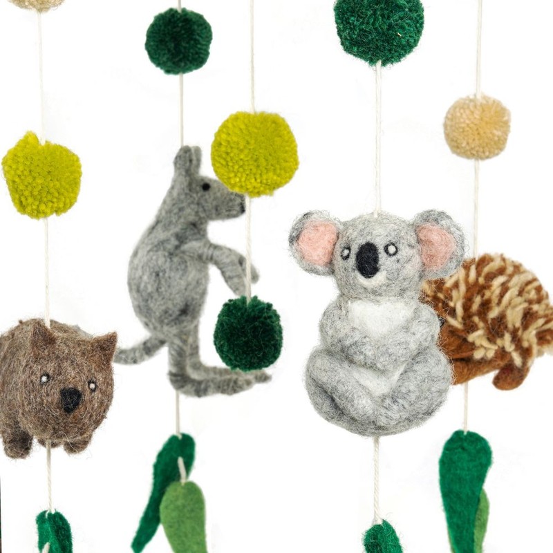 Biome Range Felt Hanging Mobile - Australian Animals