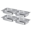 4 Pack 1/2 Size Stainless Steel Steam Table Pan 2.5