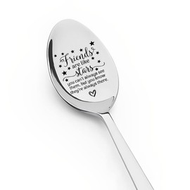 Friendship Gift for Best Good Friends are Like Stars Spoons Gifts for Best Friend BFF Birthday Christmas Gifts for Women Friends Bestie Friendship Coffeetea Spoon