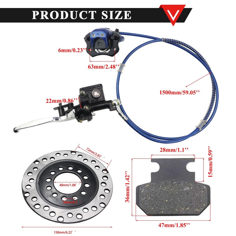 PRO BAT Left Hand Hydraulic Disc Brake Caliper with Master