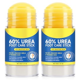 Bieyoc Crema de urea 60% con ácido salicílico al 2%, crema para pies de urea para talones agrietados, callos y piel áspera, aplicador portátil sin ens