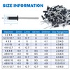 BESTYCHAO 100pcs Aluminium Blind Rivet 4mm x 10mm, Open End