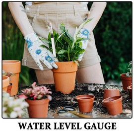 CLISPEED 2Pcs Water Level Gauges, Float Water Level Indicators, Plant Watering Reminders, White, Plastic, 14 Inches