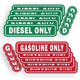ProSticker Diesel Only Decal Gasoline Only Stickers 10 Pk Labels for fuel 3" ProSticker 180