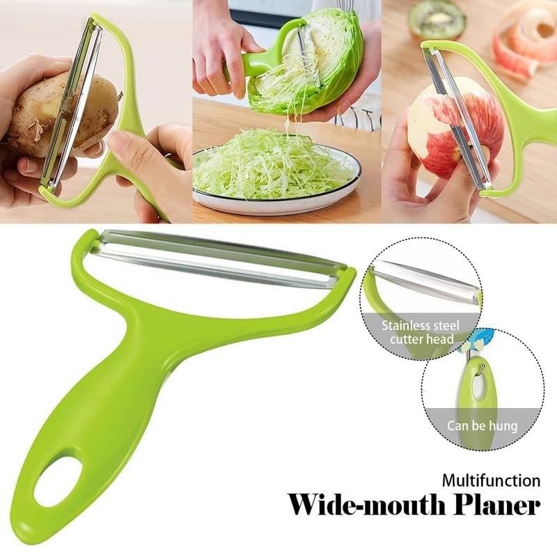joviqiso Cooking Tools Wide Mouth Peeler Vegetables Fruit Stainless Steel