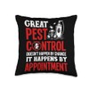 Pest Control funny Exterminator Throw Pillow