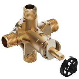 2510 shower valve, Replacement for Moen Posi-Temp Valve,1/2 Inch Connection，4-Port, Male Threaded, Brass