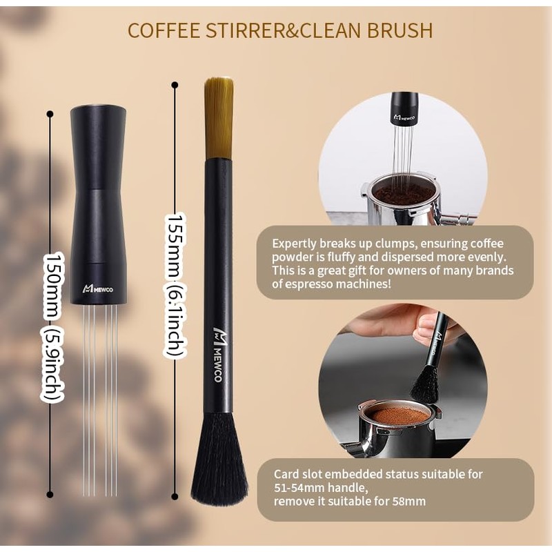 7 Pack Espresso Tamper Station&Coffee Distributor Tamper&Espresso WDT Stirrer&Coffee Tamping&Brush&Coffee