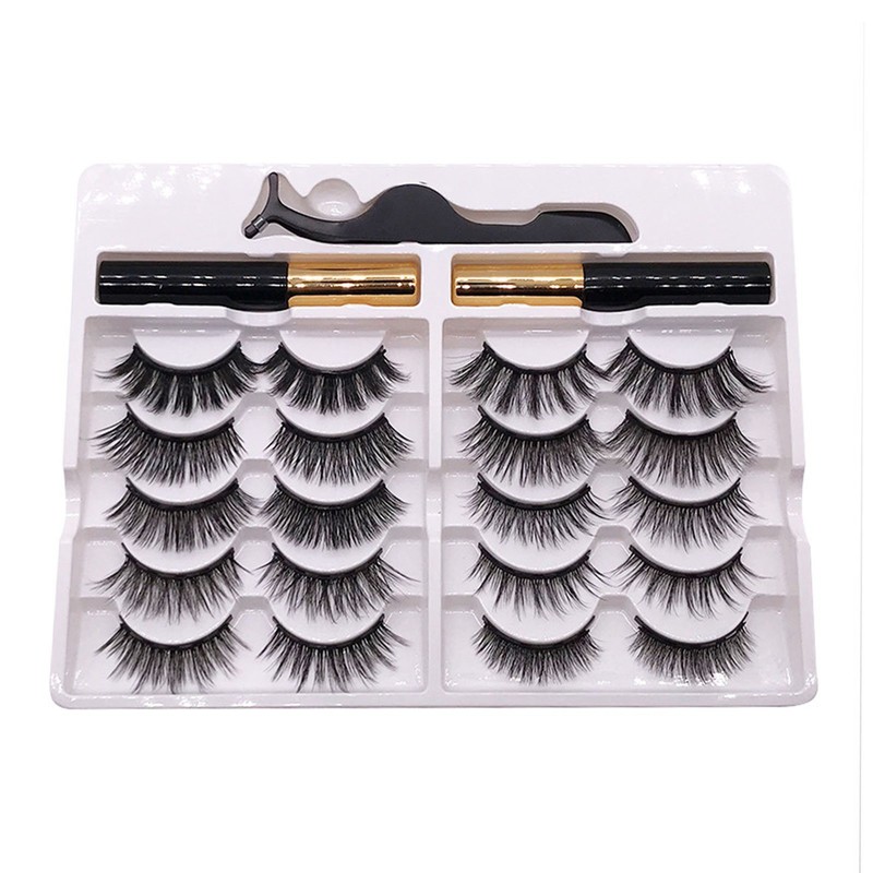 10 Pairs Magnetic False Eyelashes Waterproof Reusable Magnetic False Lashes