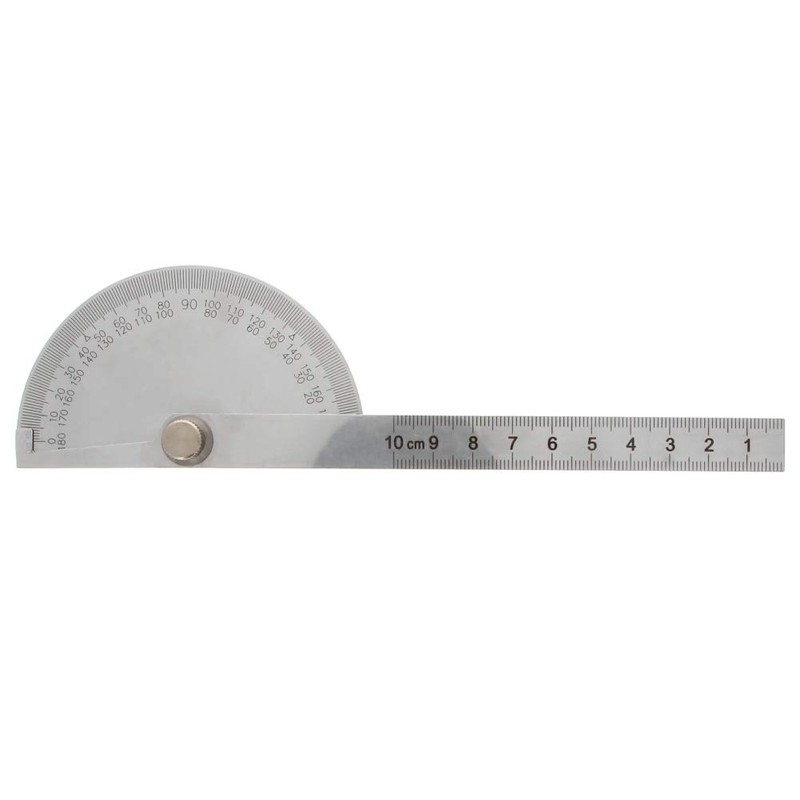 Utoolmart Stainless Steel Protractor 180 Degrees Round Head Angle Finder