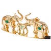 Matashi 24K Gold Plated Elephants Ornament with Crystal Tabletop Home