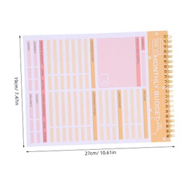 Gadpiparty Monthly Budget Planner Notebook Tearable Weekly Cash Management Notepad Spiral Binding for Office School and Travel Flexible Financial Organizer Smooth Writing