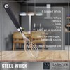 Sabatier Professional Stainless Steel Whisk - Froths Milk, Beats Eggs,