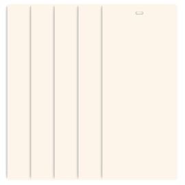 DALIX PVC Vertical Blind Replacement Slats Curved Smooth Ivory 94.5 x 3.5 (5-Pack)