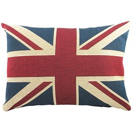 Evans Lichfield Union Jack Polyester Filled Cushion, Cotton, Multi UNIONJA/HF6/MUL 46 x 32cm