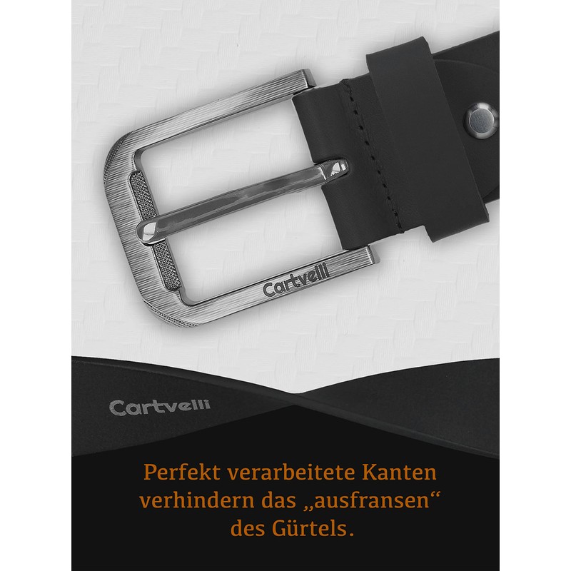 Cartvelli Premium Men's Leather Belt Made in Germany with Gift