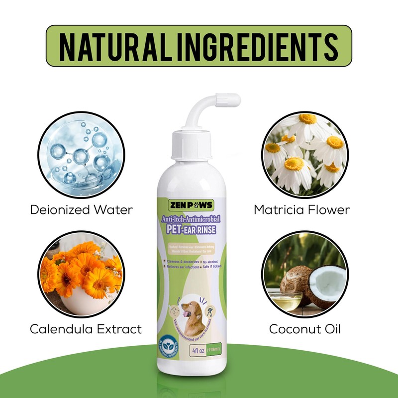 Zenpaws Dog and Cat Ear Cleaner Solution – Ear Drops
