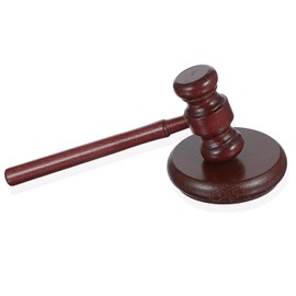 Wooden Gavel and Sound Block Set - Walnut Judge Gavel and Block - Compact Durable Court Auction Meeting Professional Tool for Lawyer Judge Auction Sale Meetings Student and Gift