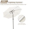 Yescom 9ft Solar Powered Patio Umbrella with Tilt and Crank