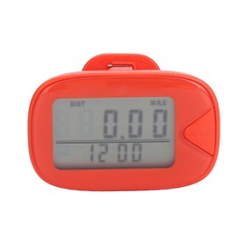 Walking Pedometer Large Digital Display Multifunctional Lightweight Accuracy Memory Step Counter for Men Women Red