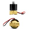 QWORK 1/4" NPT Brass Electric Solenoid Valve 12VDC Normally Closed