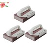 LALAFINA 3pcs Ergonomic Handle Emery Sponge Scrubbers Dish Washing Sponge