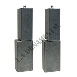 L.A Ornamental 7" Heavy Duty Steel Weld Square Gate Hinge Barrel Driveway Ball Bearing (Pair)