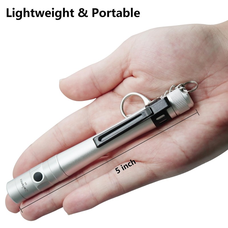 Nitefox Pen Light Flashlight Rechargeable - Mini EDC Pocket Flashlight