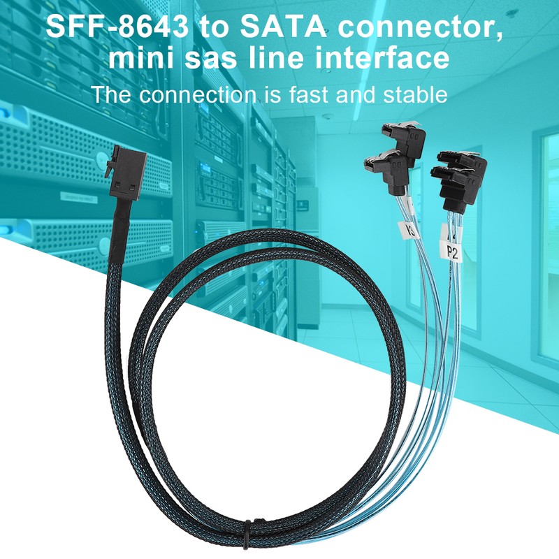 Mini SAS Interface HD 36P SFF-8643 to SATA 7Pinx4 Connector