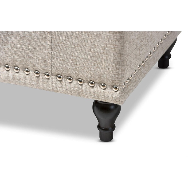 Baxton Studio Kaylee Storage Bench in Beige